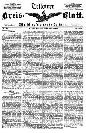 Teltower Kreisblatt vom 16.02.1895