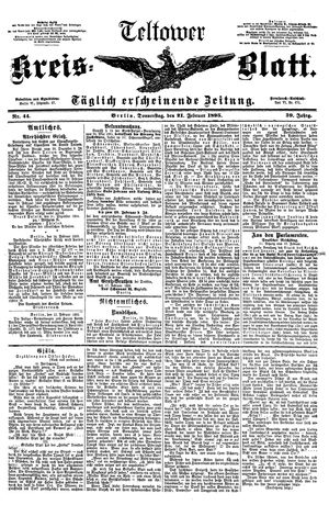 Teltower Kreisblatt on Feb 21, 1895