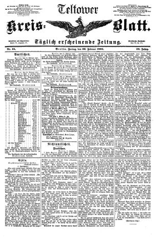 Teltower Kreisblatt on Feb 22, 1895