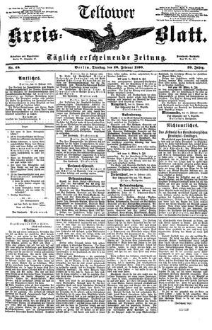 Teltower Kreisblatt vom 26.02.1895