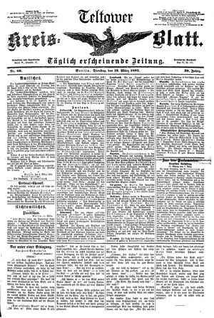 Teltower Kreisblatt vom 12.03.1895