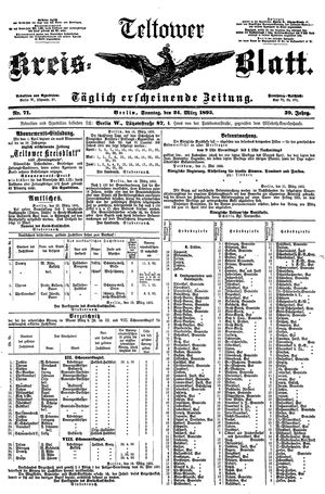 Teltower Kreisblatt vom 24.03.1895