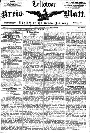 Teltower Kreisblatt vom 06.04.1895