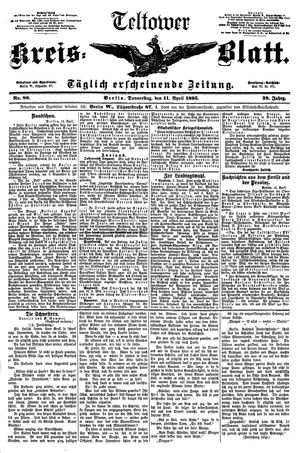 Teltower Kreisblatt on Apr 11, 1895