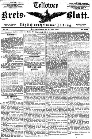 Teltower Kreisblatt vom 21.04.1895