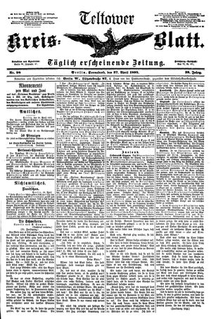 Teltower Kreisblatt on Apr 27, 1895