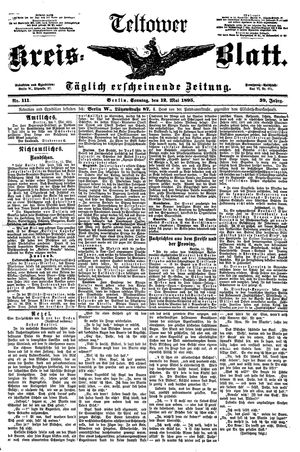 Teltower Kreisblatt vom 12.05.1895