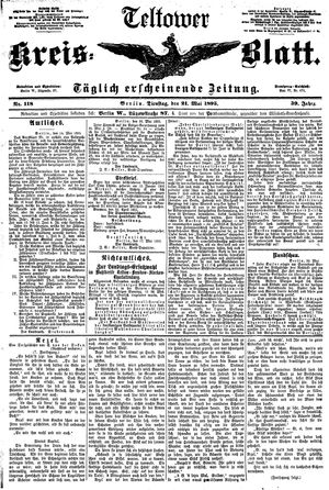 Teltower Kreisblatt on May 21, 1895