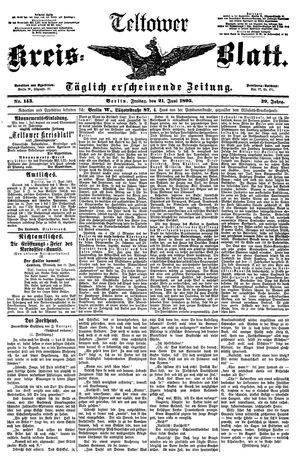 Teltower Kreisblatt vom 21.06.1895