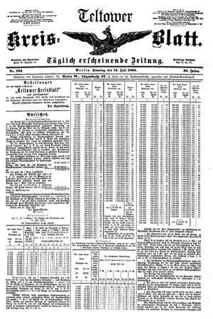 Teltower Kreisblatt vom 14.07.1895