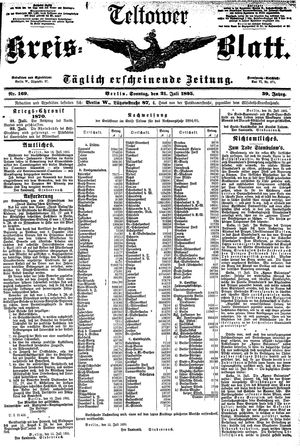 Teltower Kreisblatt vom 21.07.1895