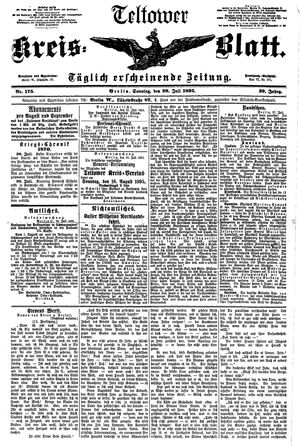 Teltower Kreisblatt vom 28.07.1895