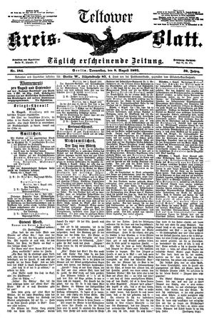 Teltower Kreisblatt vom 08.08.1895
