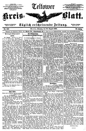 Teltower Kreisblatt vom 18.08.1895