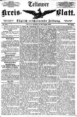 Teltower Kreisblatt vom 20.08.1895