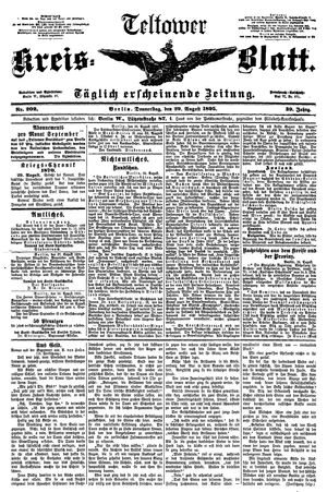 Teltower Kreisblatt vom 29.08.1895