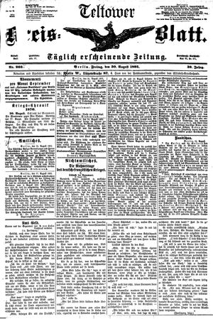 Teltower Kreisblatt vom 30.08.1895