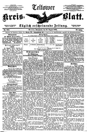 Teltower Kreisblatt vom 31.08.1895