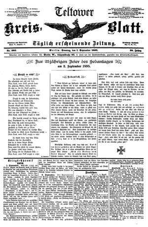 Teltower Kreisblatt vom 01.09.1895
