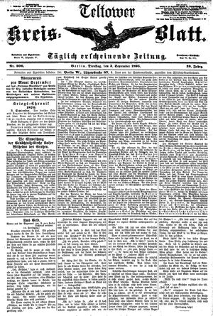 Teltower Kreisblatt vom 03.09.1895