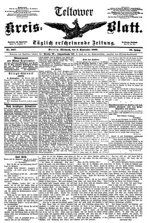 Teltower Kreisblatt vom 04.09.1895