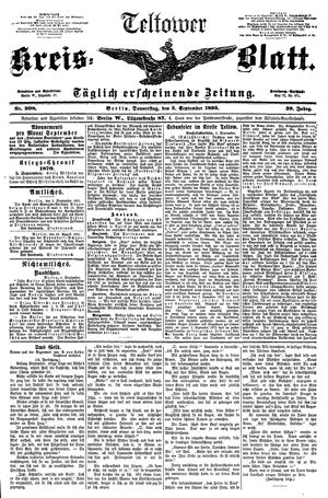 Teltower Kreisblatt vom 05.09.1895