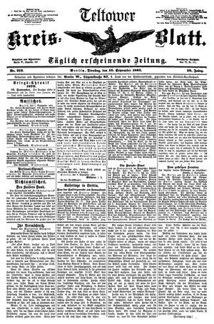 Teltower Kreisblatt vom 10.09.1895