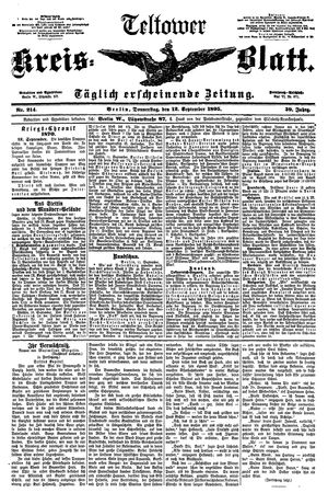 Teltower Kreisblatt vom 12.09.1895