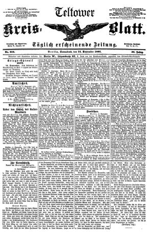 Teltower Kreisblatt vom 14.09.1895
