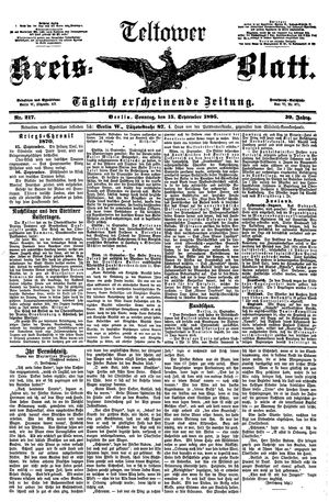 Teltower Kreisblatt vom 15.09.1895