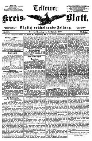 Teltower Kreisblatt vom 19.09.1895