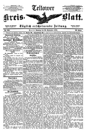 Teltower Kreisblatt vom 22.09.1895