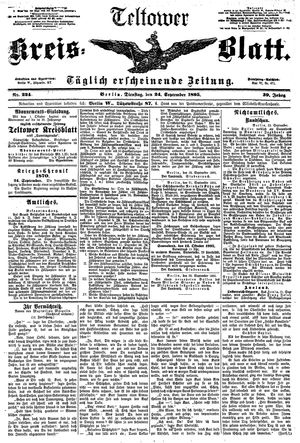 Teltower Kreisblatt vom 24.09.1895