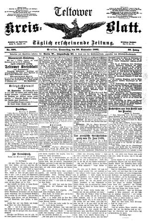 Teltower Kreisblatt vom 26.09.1895