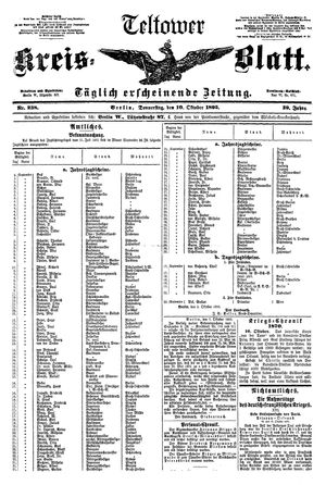 Teltower Kreisblatt on Oct 10, 1895