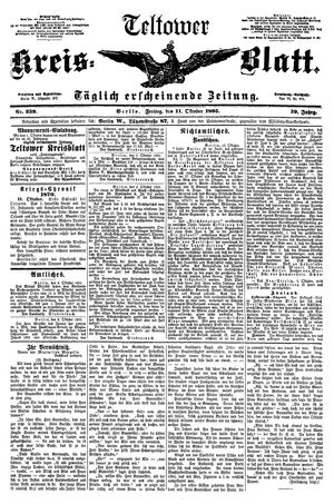 Teltower Kreisblatt vom 11.10.1895
