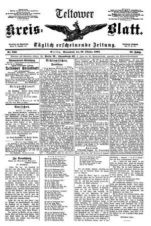 Teltower Kreisblatt vom 12.10.1895