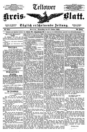 Teltower Kreisblatt vom 17.10.1895