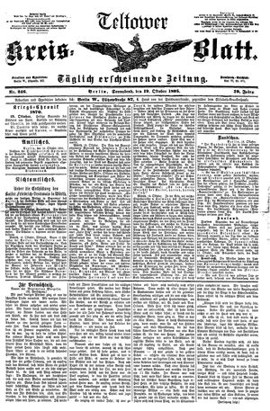 Teltower Kreisblatt vom 19.10.1895