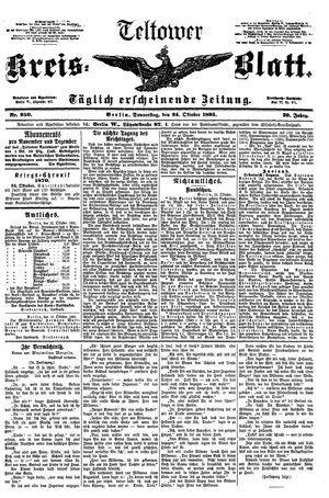 Teltower Kreisblatt vom 24.10.1895