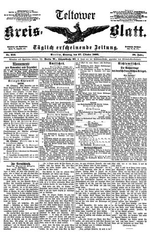Teltower Kreisblatt vom 27.10.1895