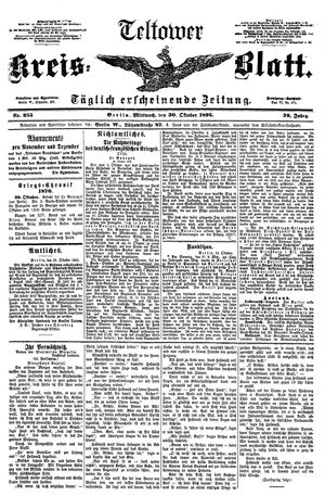Teltower Kreisblatt vom 30.10.1895