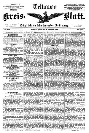 Teltower Kreisblatt vom 01.11.1895