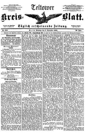 Teltower Kreisblatt vom 03.11.1895