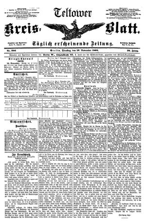 Teltower Kreisblatt vom 12.11.1895