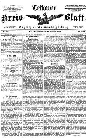 Teltower Kreisblatt vom 14.11.1895