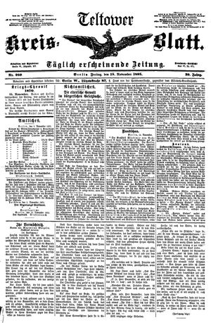 Teltower Kreisblatt vom 15.11.1895