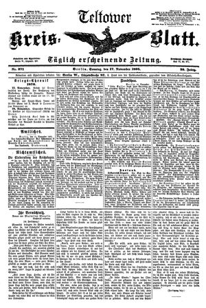 Teltower Kreisblatt vom 17.11.1895