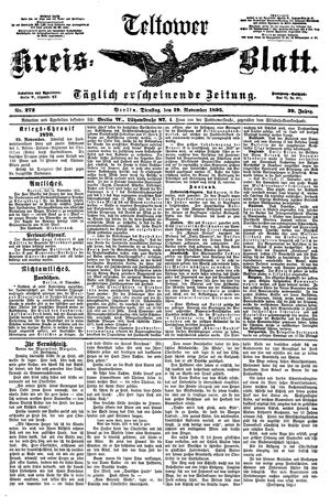 Teltower Kreisblatt vom 19.11.1895