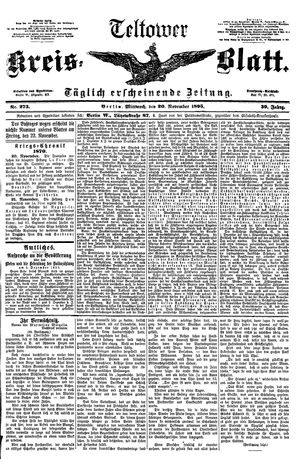 Teltower Kreisblatt vom 20.11.1895